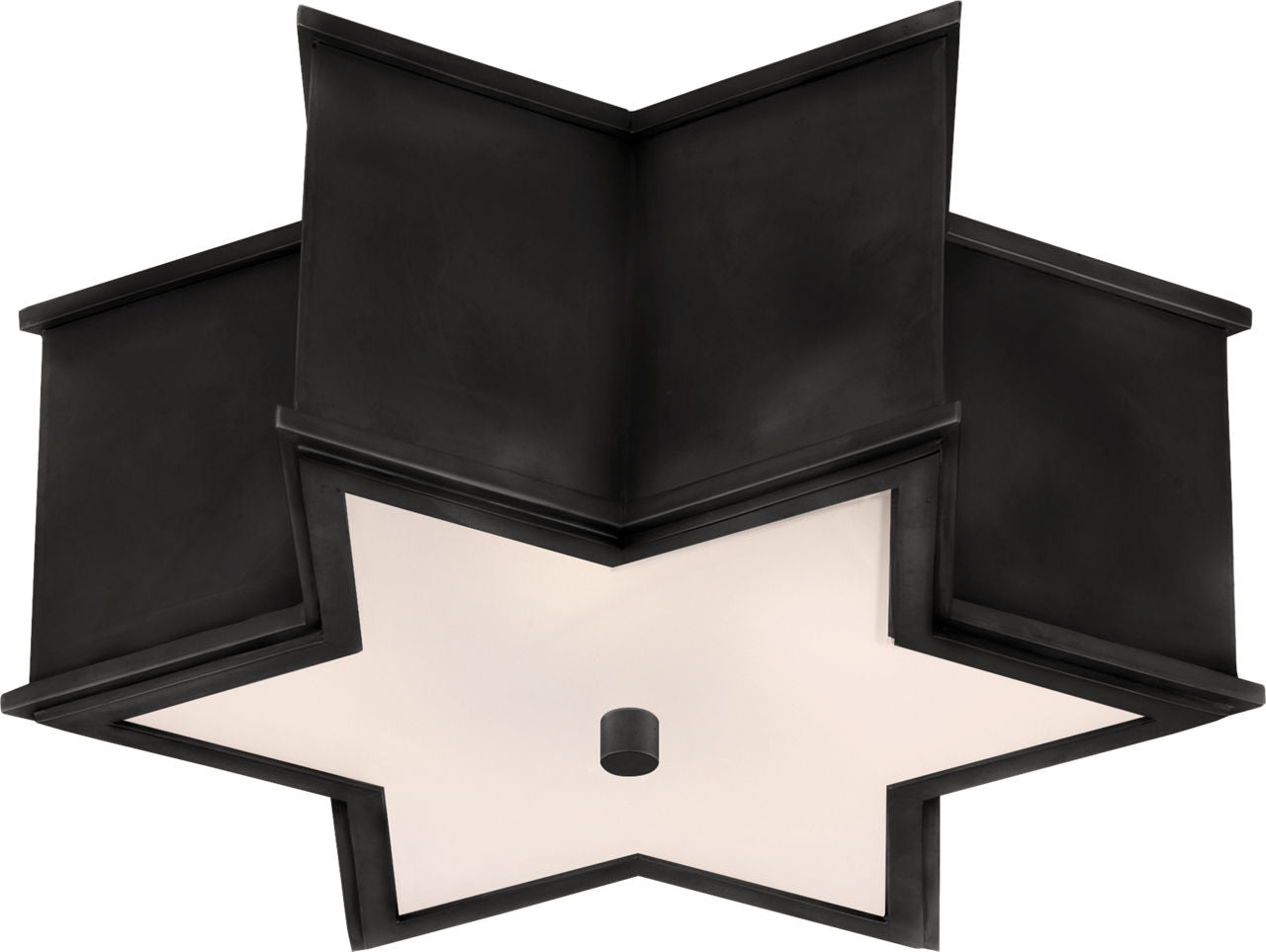 Sophia Small Flush Mount | Gun Metal | Frosted Glass