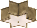 Sophia Small Flush Mount | Natural Brass | Frosted Glass