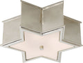 Sophia Small Flush Mount | Polished Nickel | Frosted Glass