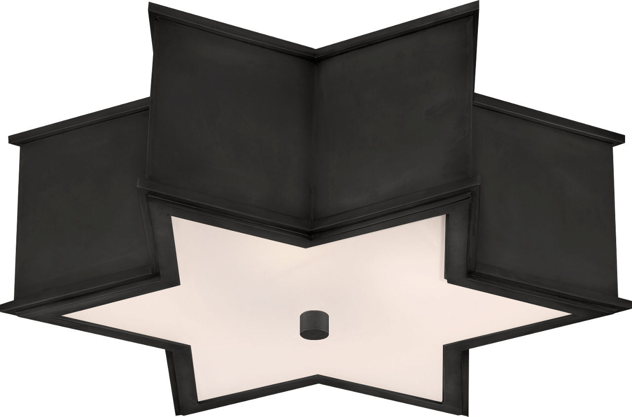 Sophia 17" Flush Mount | Gun Metal | Frosted Glass
