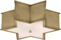 Sophia 17" Flush Mount | Natural Brass | Frosted Glass