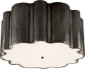 Markos Grande Flush Mount | Gun Metal | Frosted Acrylic