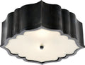Balthazar Flush Mount | Gun Metal | Frosted Glass