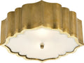 Balthazar Flush Mount | Natural Brass | Frosted Glass