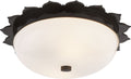 Rachel Small Flush Mount | Gun Metal | White Glass