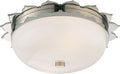 Rachel Small Flush Mount | Polished Nickel | White Glass