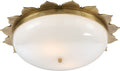 Rachel Large Flush Mount | Natural Brass | White Glass