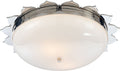 Rachel Large Flush Mount | Polished Nickel | White Glass