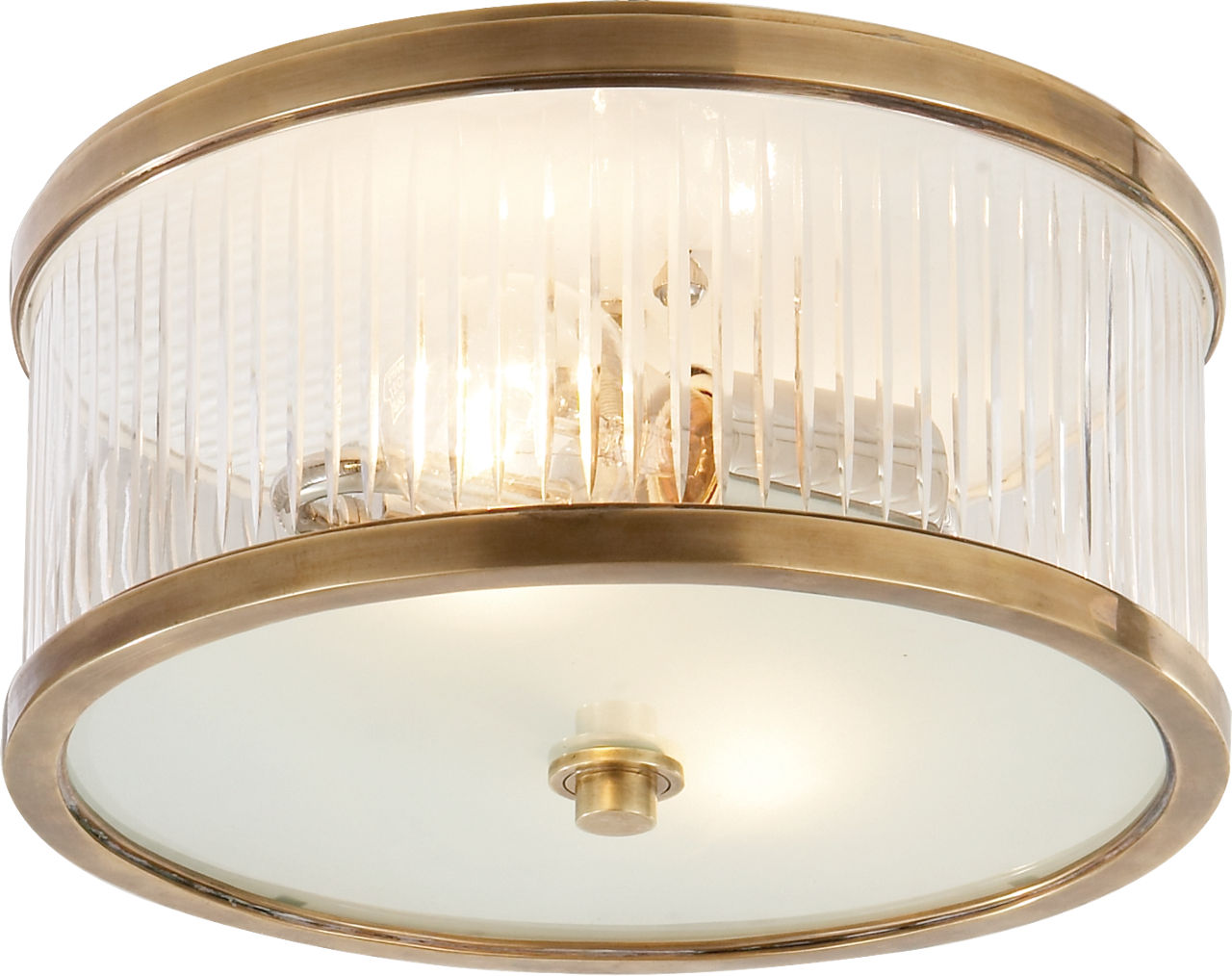 Randolph Small Flush Mount | Hand-Rubbed Antique Brass