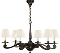 Myrna Chandelier | Gun Metal | Linen Shades