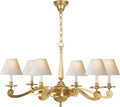 Myrna Chandelier | Natural Brass | Natural Paper Shades