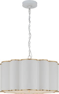 Markos Large Hanging Shade | White and Gild | Frosted Acrylic