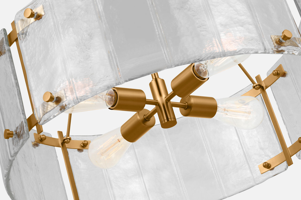 Calvert Medium Chandelier Burnished Brass