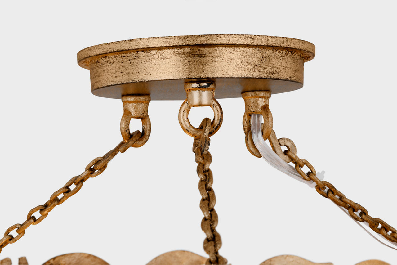 Kelan Semi Flush Mount Antique Gild