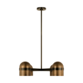 Octavia Medium Chandelier Blackened Bronze/bright worn brass 2700K 90 CRI