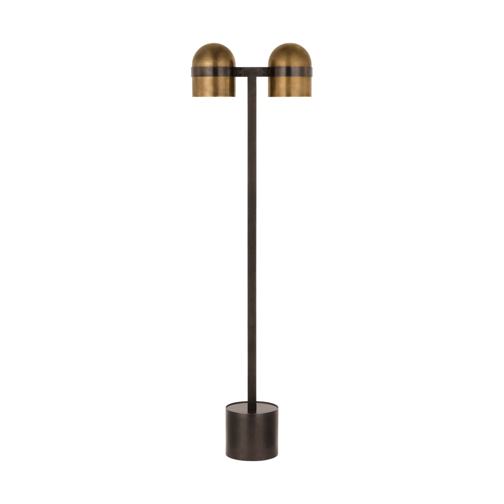 Octavia Medium Floor Lamp Blackened Bronze/bright worn brass 2700K 90 CRI
