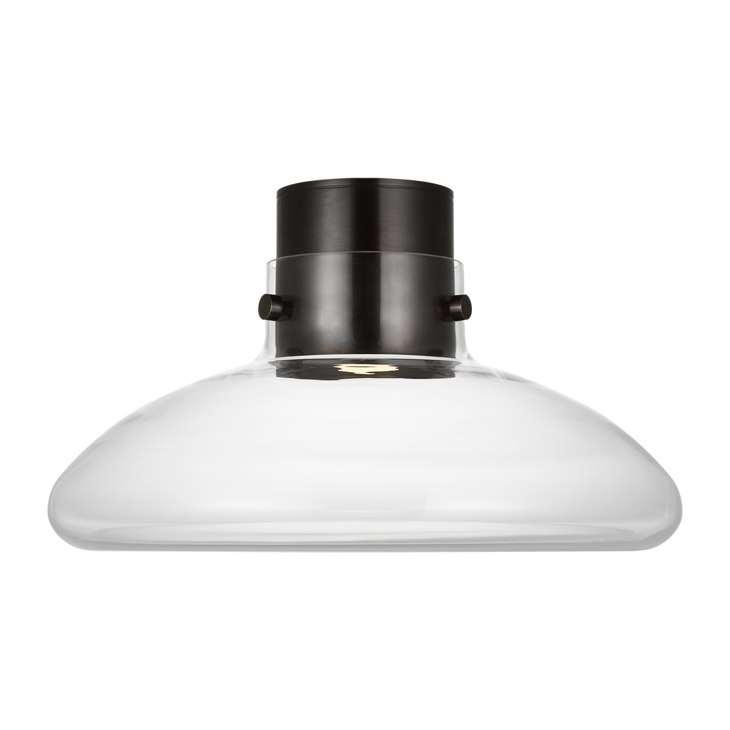 Morgan 18 Flush Mount burnished Bronze | clear glass 2700K-1800K 90 CRI