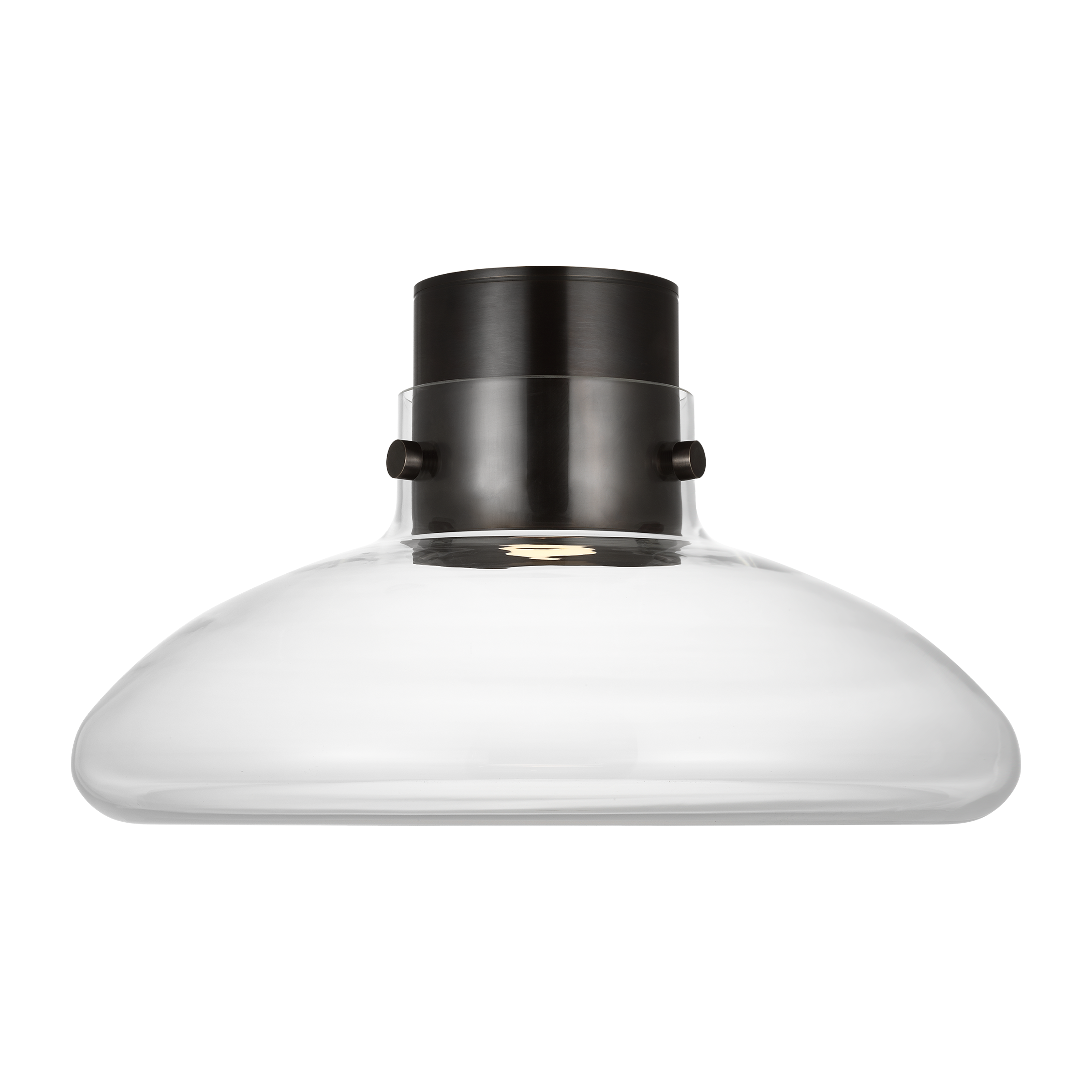 Morgan 18 Flush Mount burnished Bronze | clear glass 2700K-1800K 90 CRI