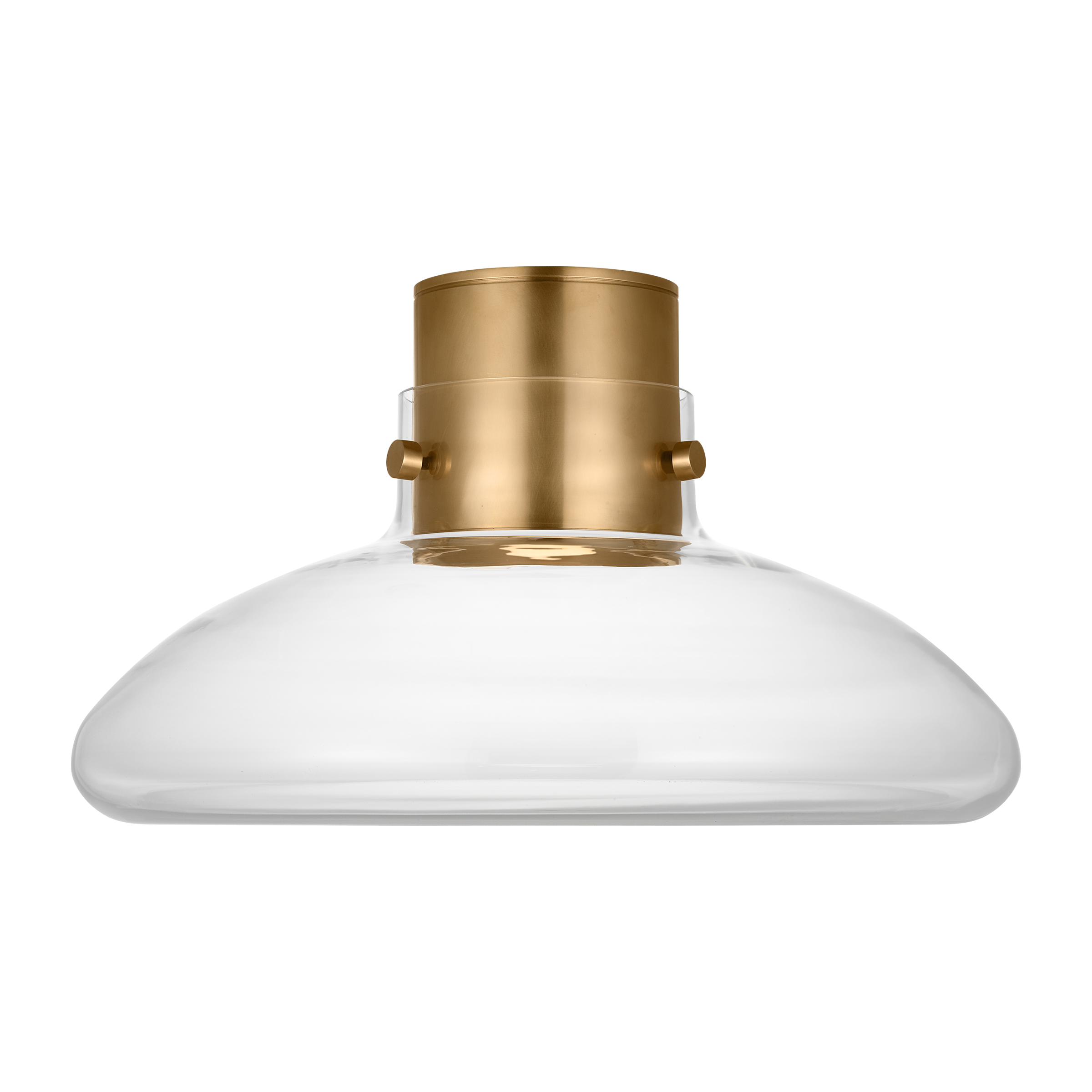 Morgan 18 Flush Mount hand-rubbed antique brass | clear glass 2700K-1800K 90 CRI