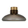 Morgan 18 Flush Mount hand-rubbed antique brass | smoke glass 2700K-1800K 90 CRI