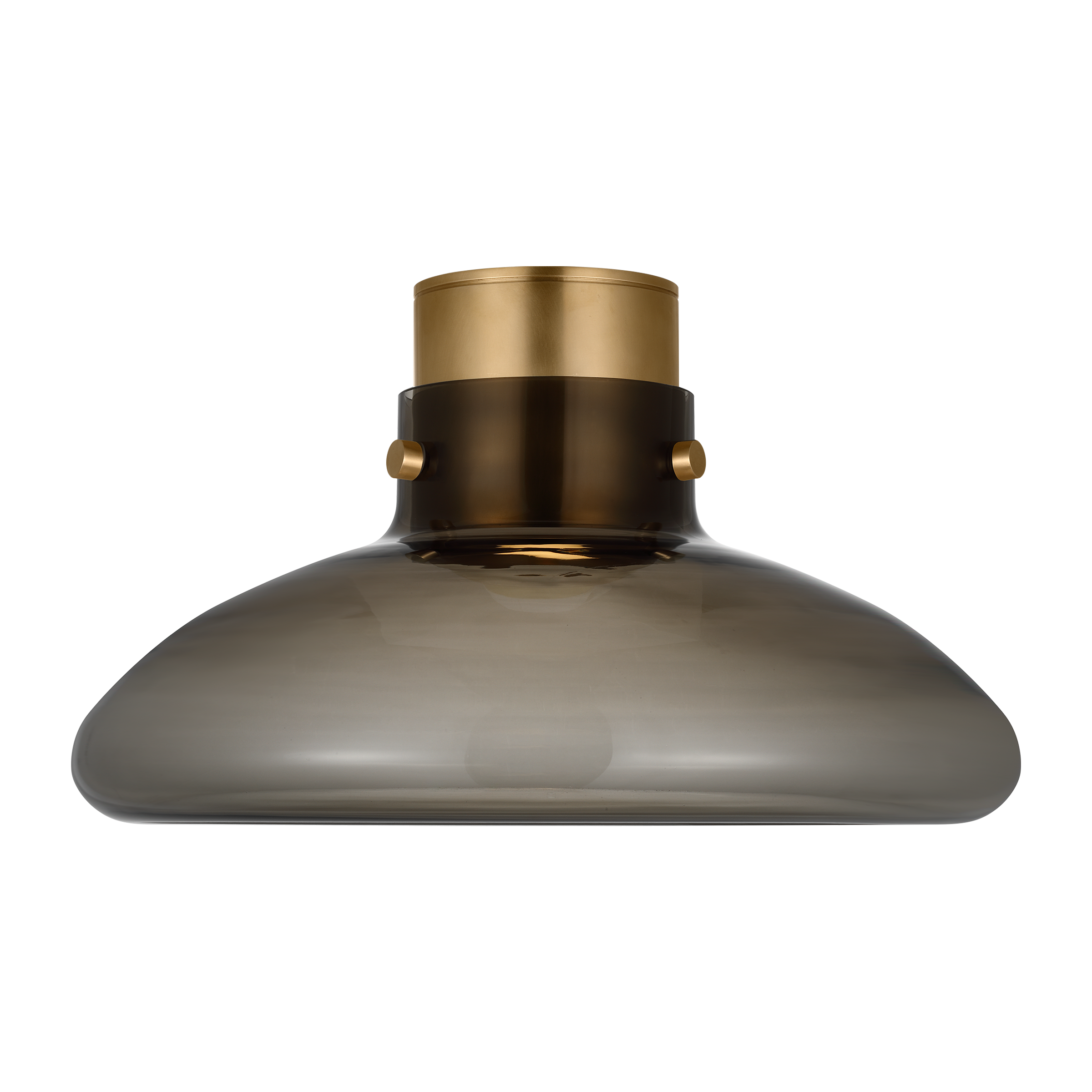 Morgan 18 Flush Mount hand-rubbed antique brass | smoke glass 2700K-1800K 90 CRI