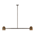 Octavia Large Linear Chandelier Blackened Bronze/bright worn Brass 2700K 90 CRI