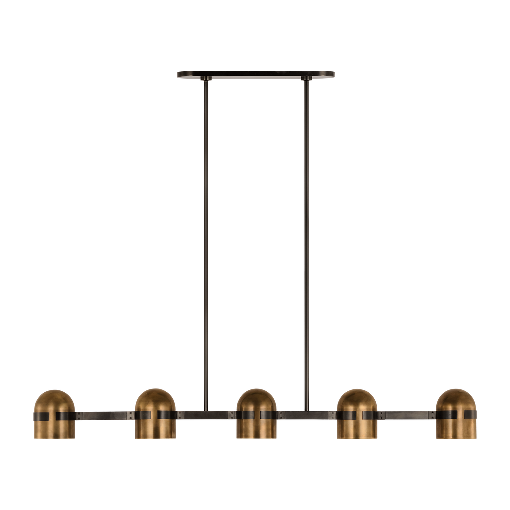 Octavia X-Large Linear Chandelier Blackened Bronze/bright worn brass 2700K 90 CRI