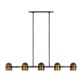 Octavia X-Large Linear Chandelier Blackened Bronze/bright worn brass 2700K 90 CRI