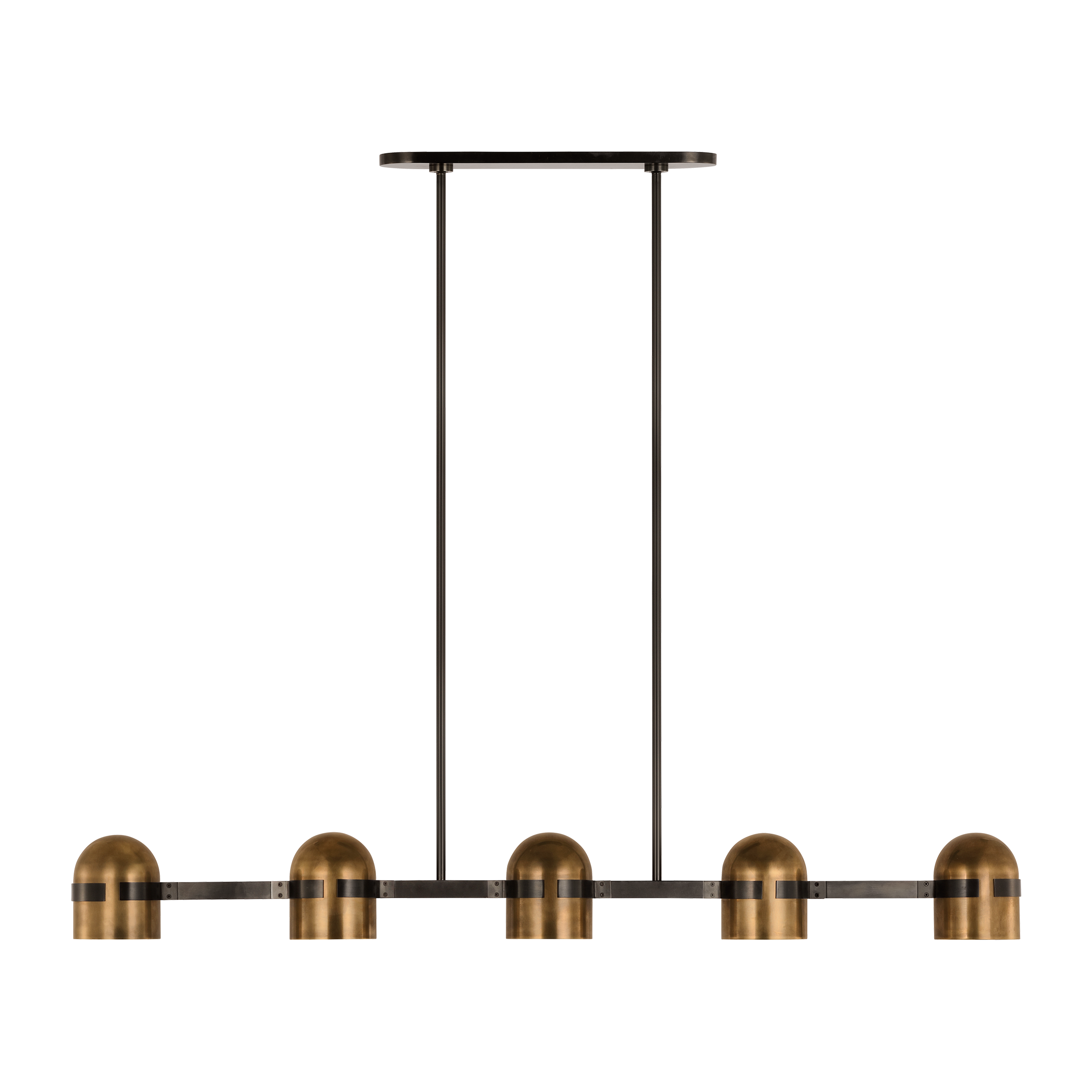 Octavia X-Large Linear Chandelier Blackened Bronze/bright worn brass 2700K 90 CRI