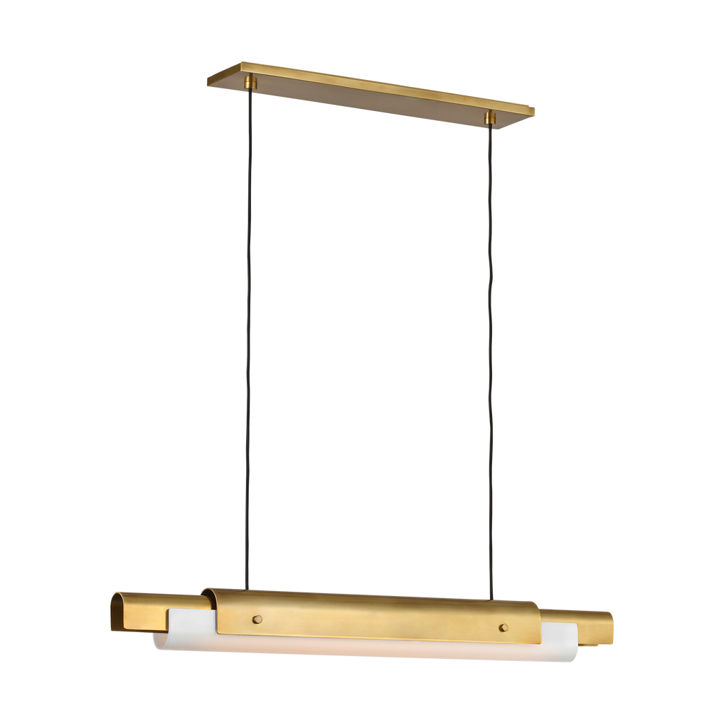 Ambrose 36 Linear Chandelier hand rubbed antique brass 2700K-1800K 90 CRI