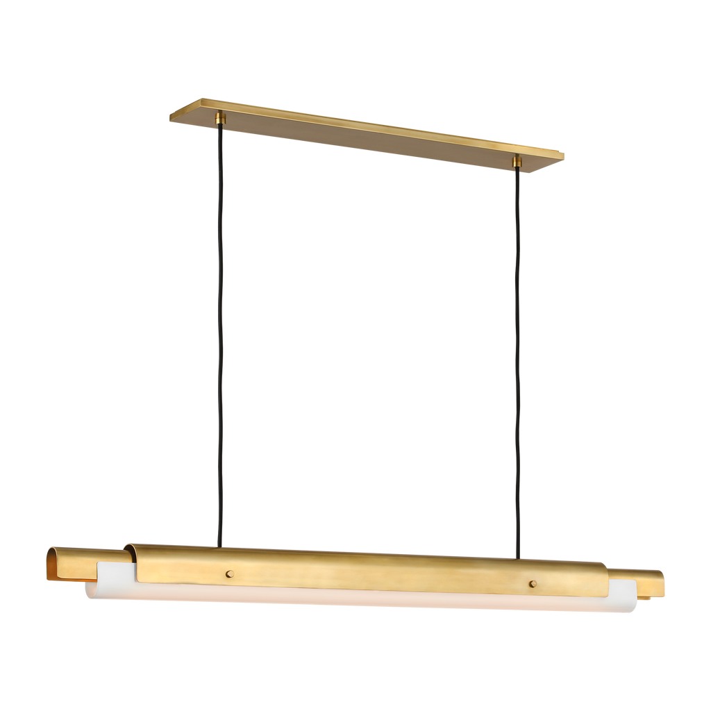 Ambrose 54 Linear Chandelier hand rubbed antique brass 2700K-1800K 90 CRI