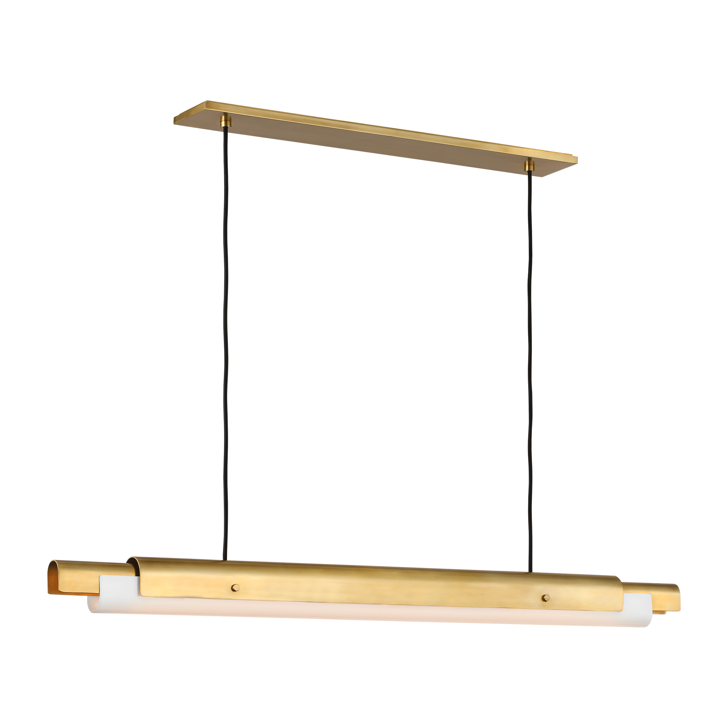 Ambrose 54 Linear Chandelier hand rubbed antique brass 2700K-1800K 90 CRI