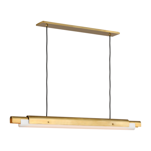Ambrose 54 Linear Chandelier hand rubbed antique brass 2700K-1800K 90 CRI