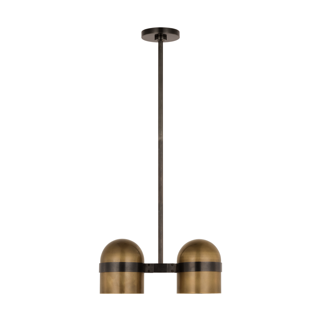 Octavia Large Pendant Blackened Bronze/bright worn brass 2700K 90 CRI