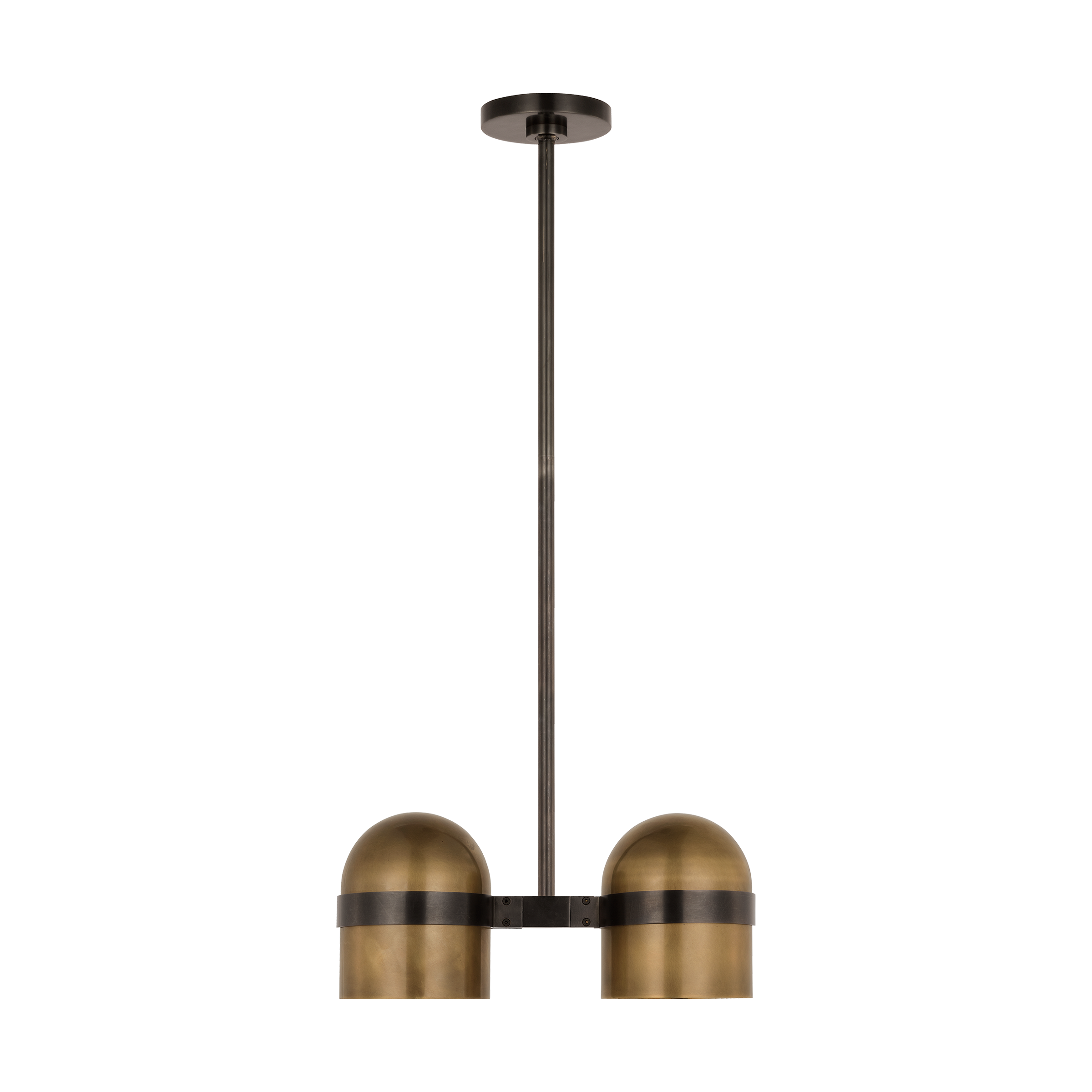 Octavia Large Pendant Blackened Bronze/bright worn brass 2700K 90 CRI