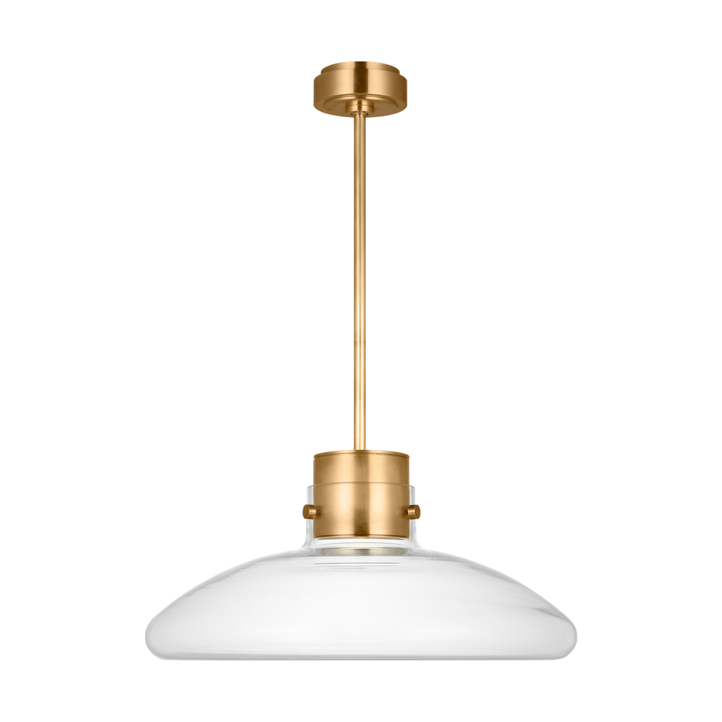 Morgan 22 Pendant hand-rubbed antique Brass | clear glass 2700K-1800K 90 CRI