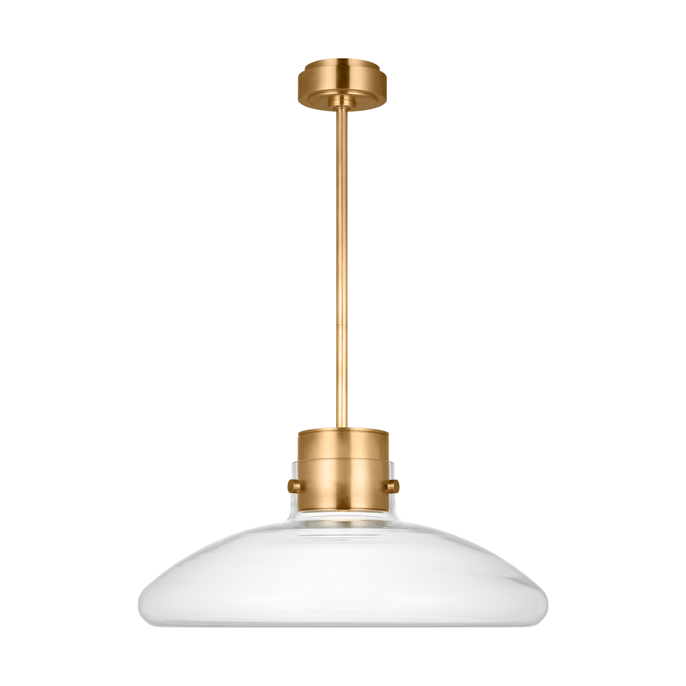 Morgan 22 Pendant hand-rubbed antique Brass | clear glass 2700K-1800K 90 CRI