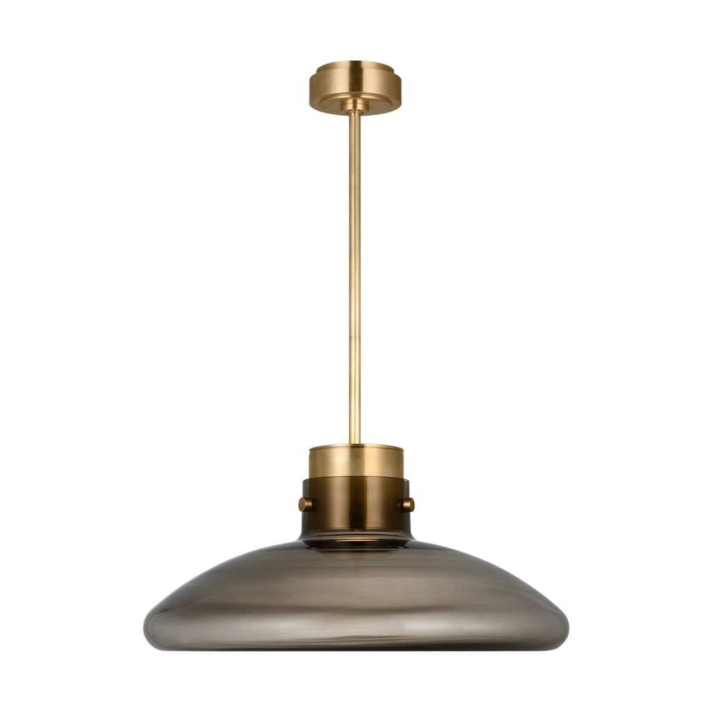 Morgan 22 Pendant hand-rubbed antique brass | smoke glass 2700K-1800K 90 CRI