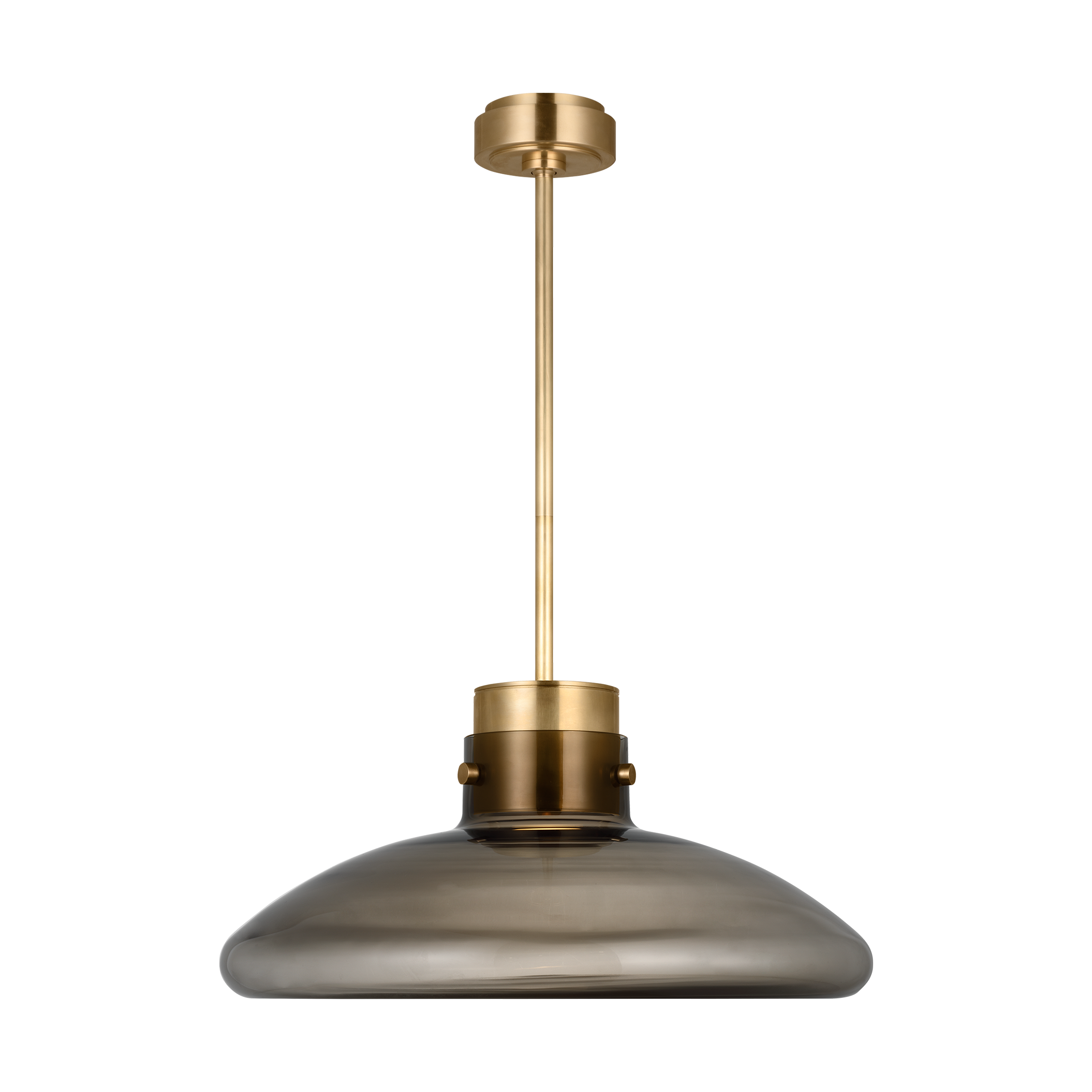 Morgan 22 Pendant hand-rubbed antique brass | smoke glass 2700K-1800K 90 CRI