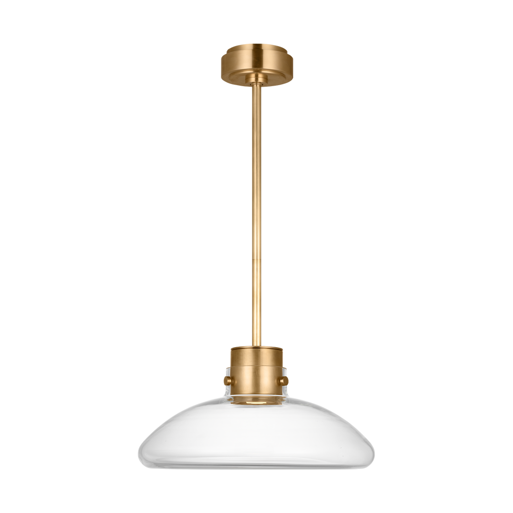 Morgan 16 Pendant hand-rubbed antique Brass | clear glass 2700K-1800K 90 CRI