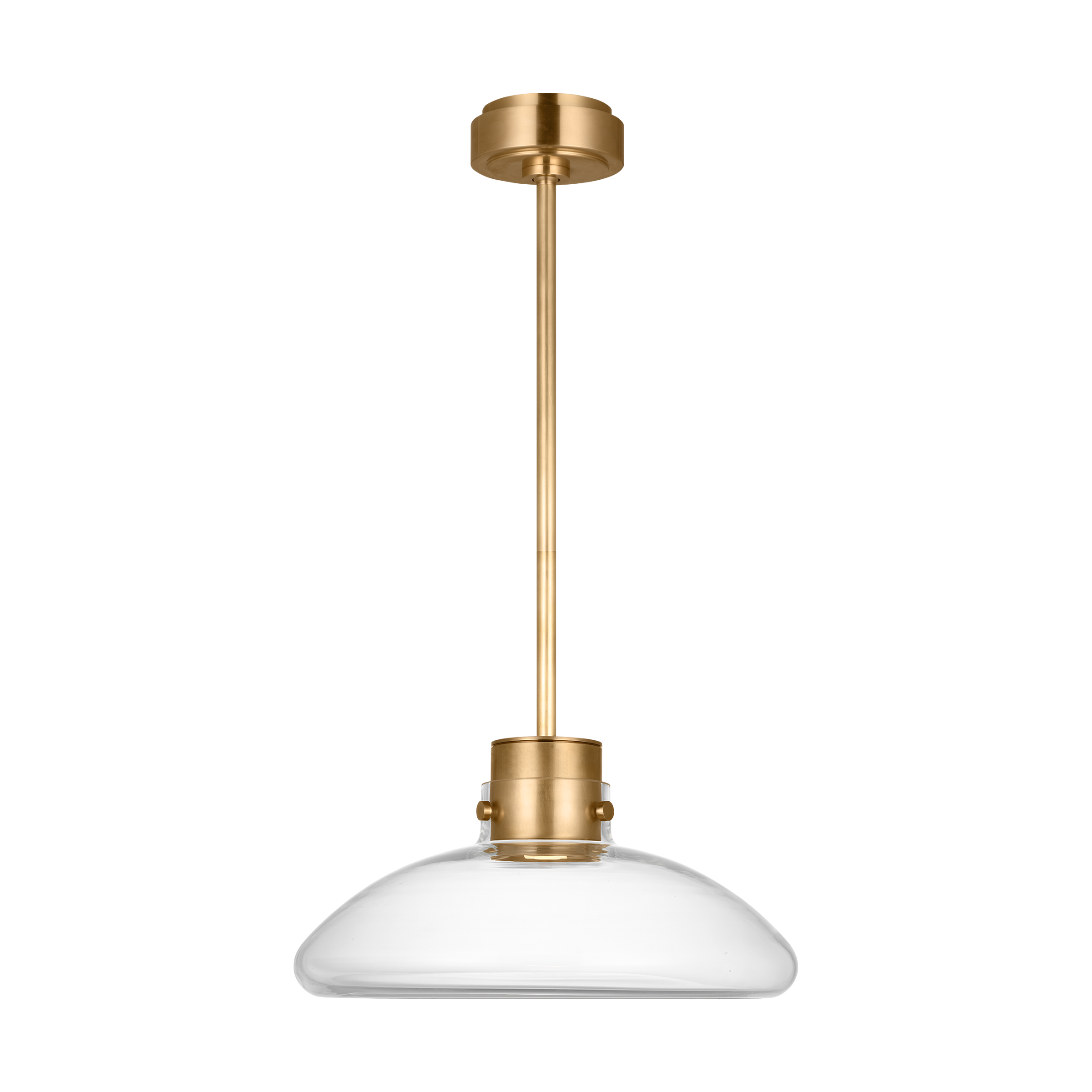 Morgan 16 Pendant hand-rubbed antique Brass | clear glass 2700K-1800K 90 CRI