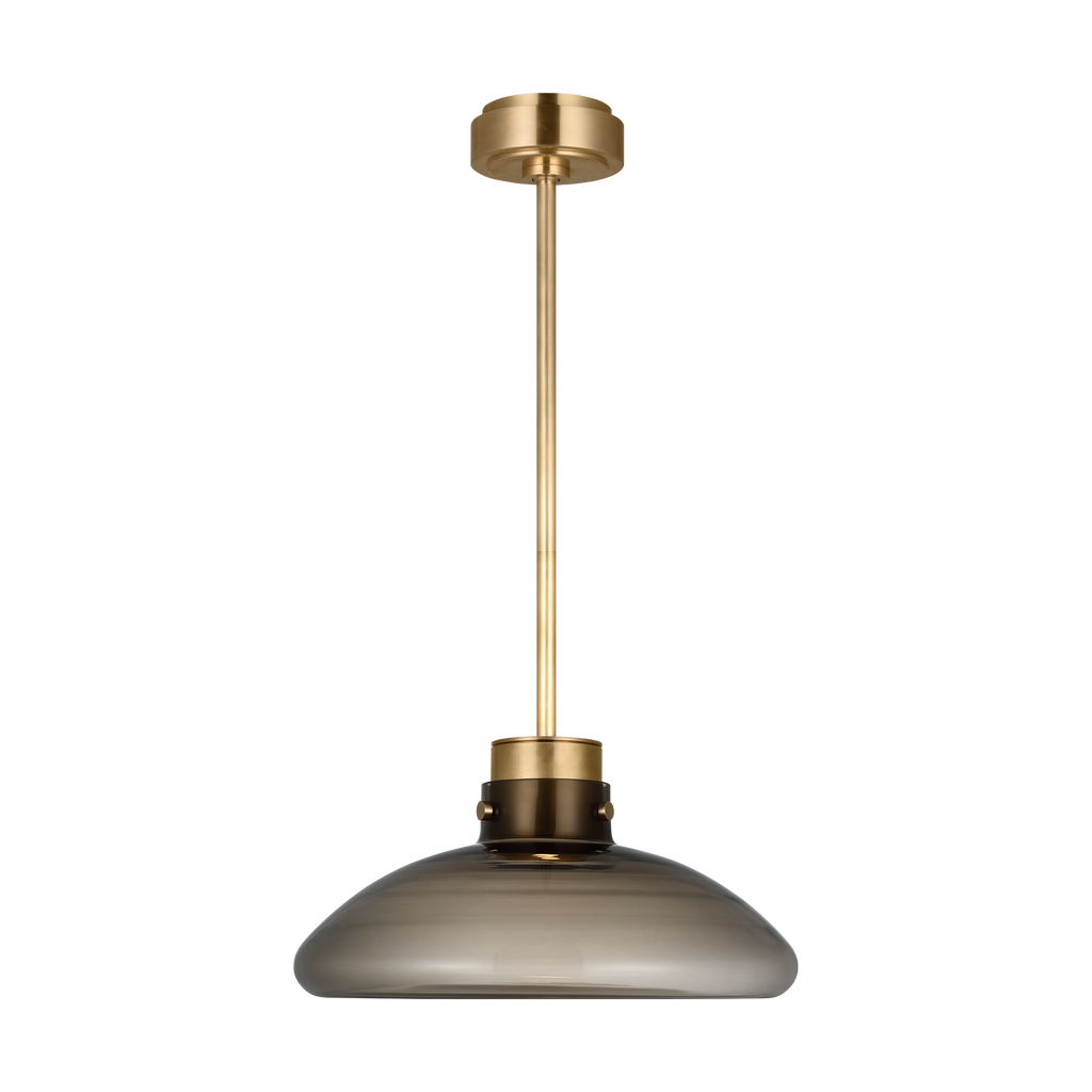 Morgan 16 Pendant hand-rubbed antique Brass | smoke glass 2700K-1800K 90 CRI
