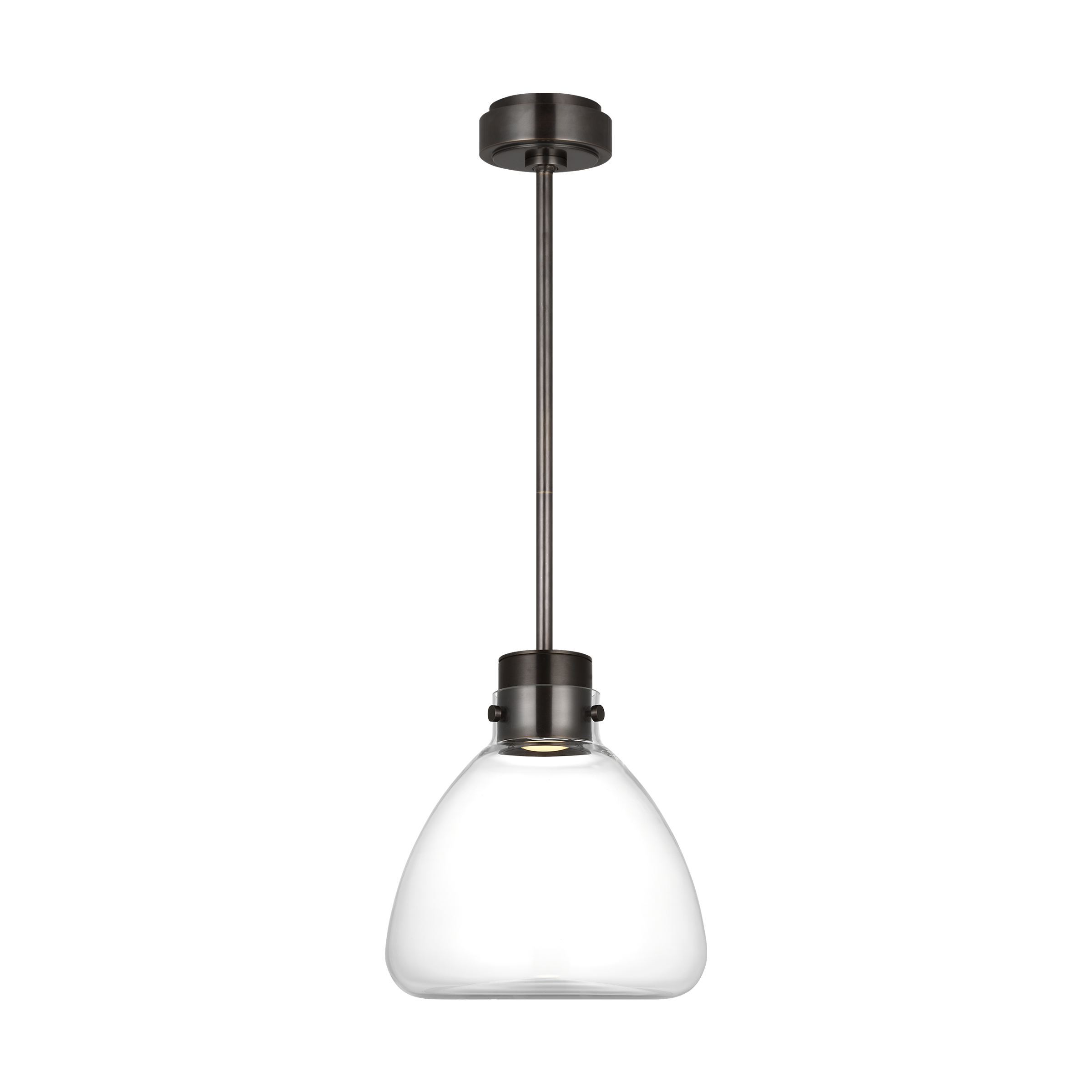 Morgan 12 Pendant burnished Bronze | clear glass 2700K-1800K 90 CRI