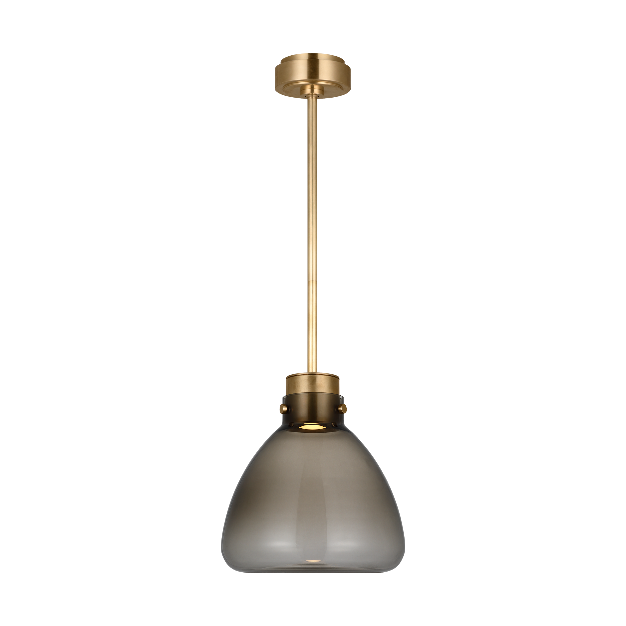 Morgan 12 Pendant hand-rubbed antique Brass | smoke glass 2700K-1800K 90 CRI