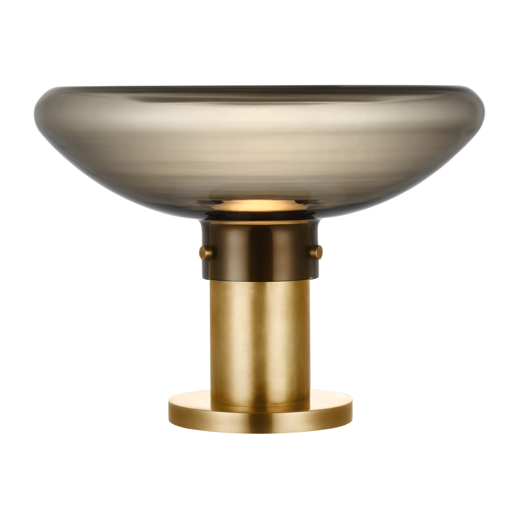 Morgan 16 Table Lamp hand-rubbed antique brass | smoke glass 2700K-1800K 90 CRI