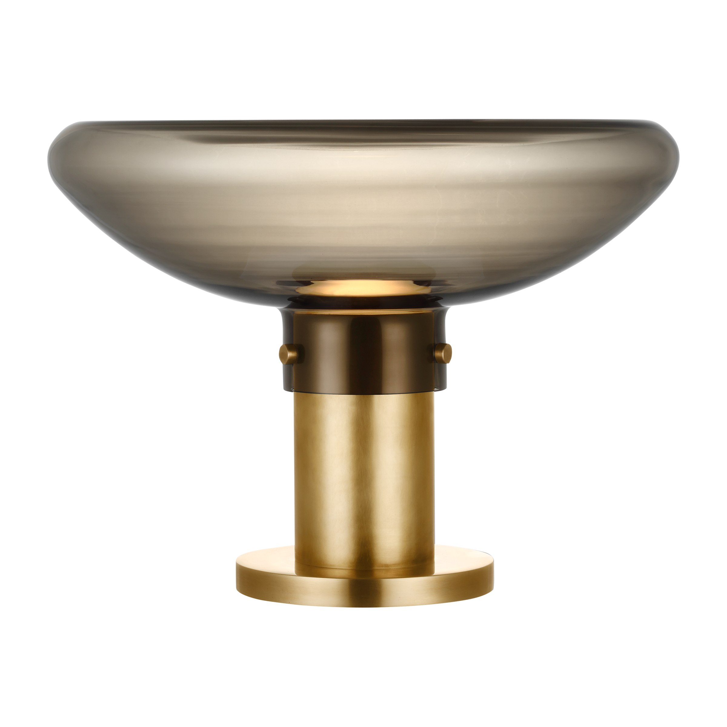 Morgan 16 Table Lamp hand-rubbed antique brass | smoke glass 2700K-1800K 90 CRI