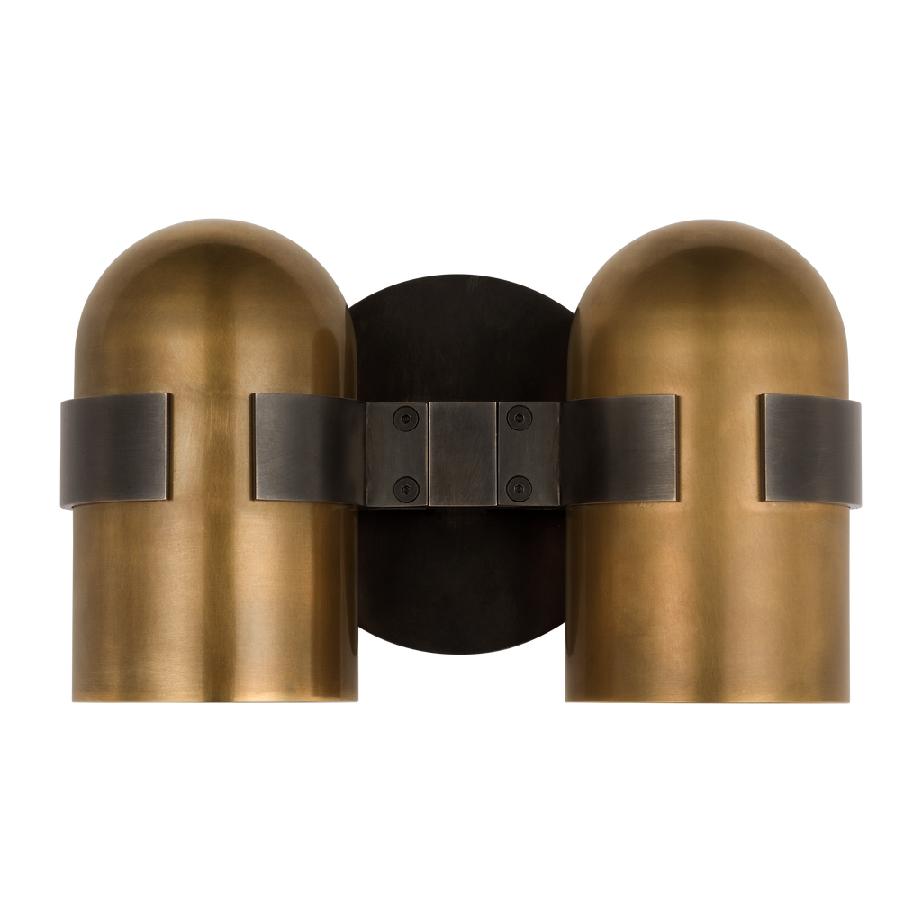 Octavia Medium Sconce Blackened Bronze/bright worn Brass 2700K 90 CRI