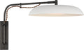 Cyrus Medium Articulating Wall Light | Bronze and White | White Glass