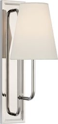 Rui Sconce | Polished Nickel | Linen Shade