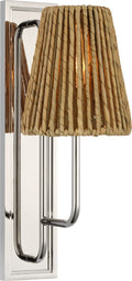 Rui Sconce | Polished Nickel | Natural Abaca Shade